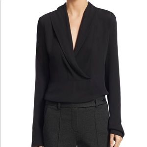 Theory Deep V Silk Top